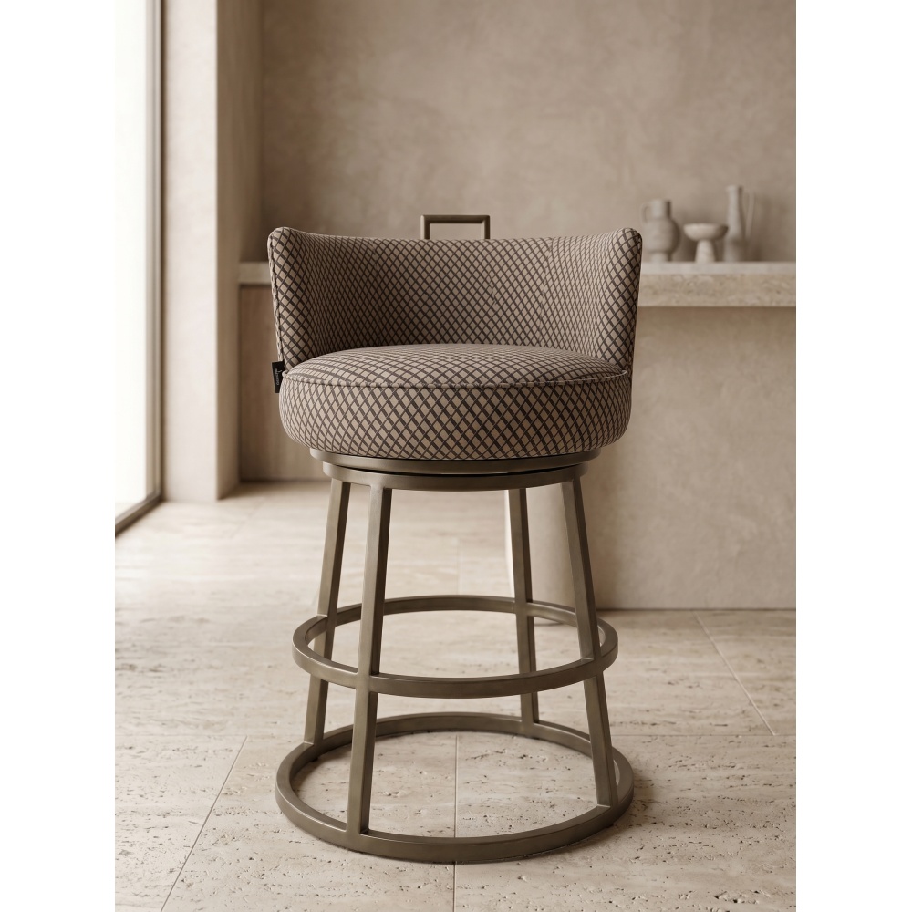 Tabouret Dana imprimé black brown | L'Empreinte - Tabourets