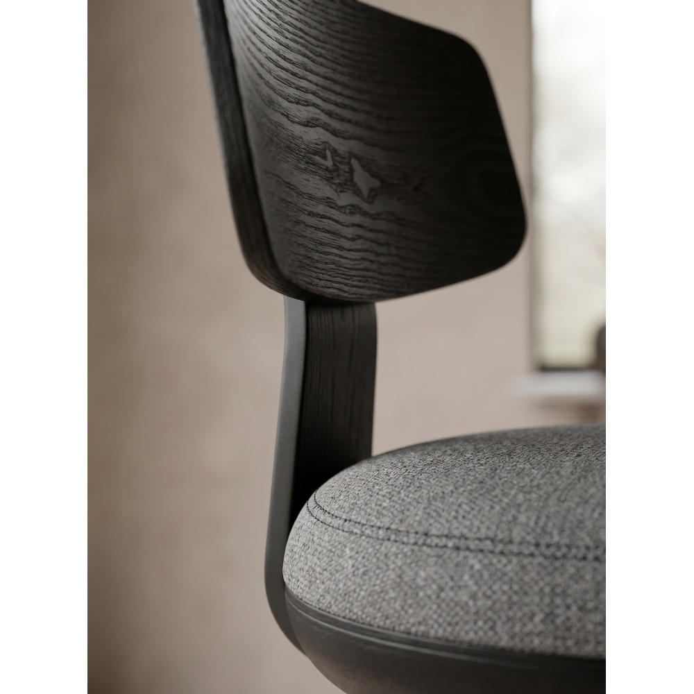 Tabouret Lyna en bois et assise tissu vert | L'Empreinte - Boutique