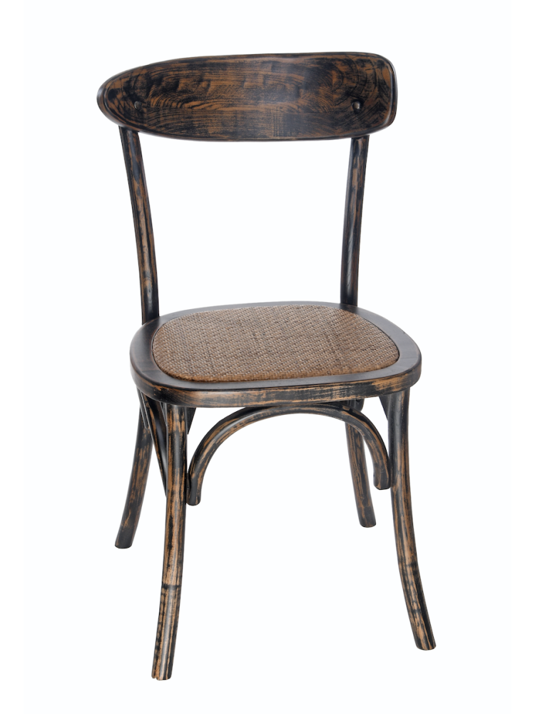 Chaise difforme cassidy black antique |  - Chaises