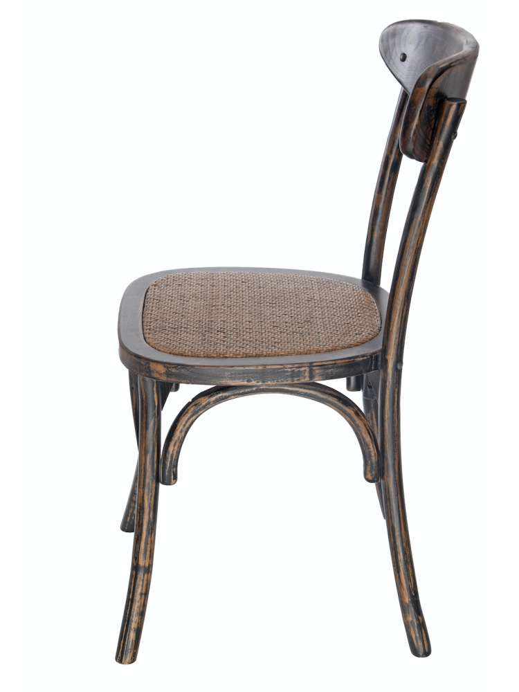 Chaise difforme cassidy black antique |  - Chaises