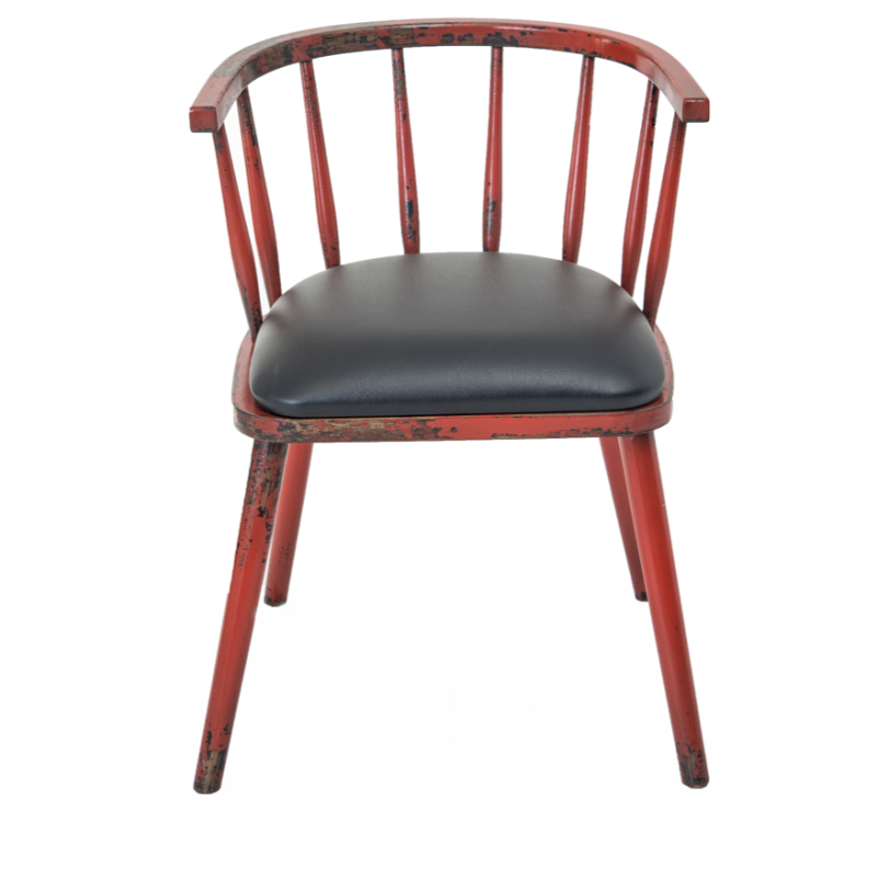 Chaise bistrot London rouge