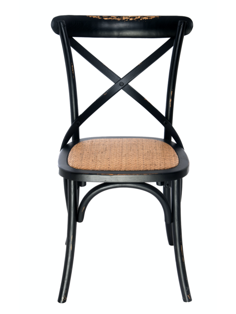 Chaise bistrot Cassidy black antique
