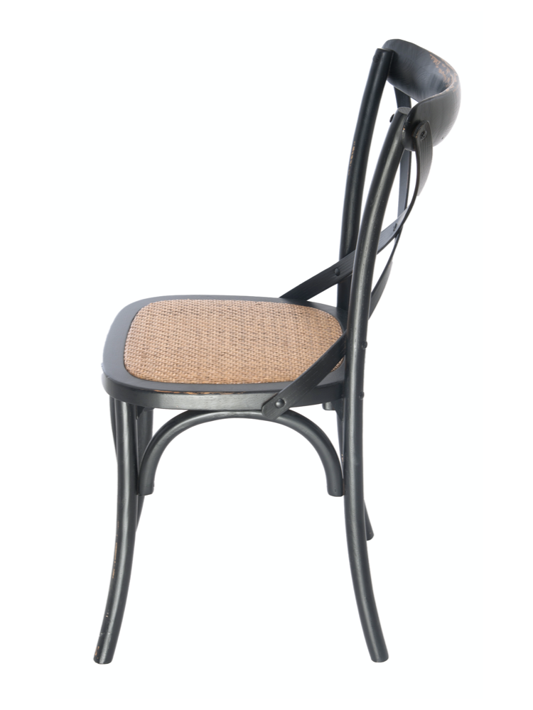 Chaise bistrot Cassidy black antique |  - Chaises