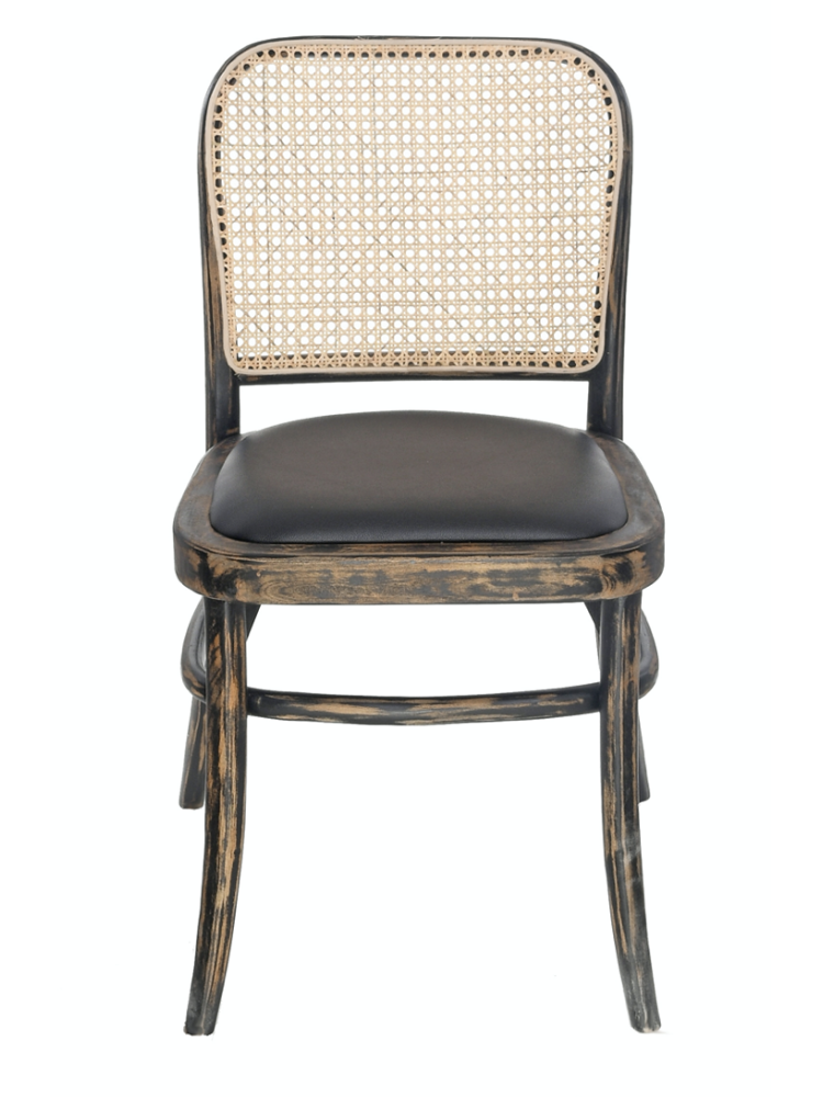 Chaise Cannage Cassidy Brown Antique |  - Chaises