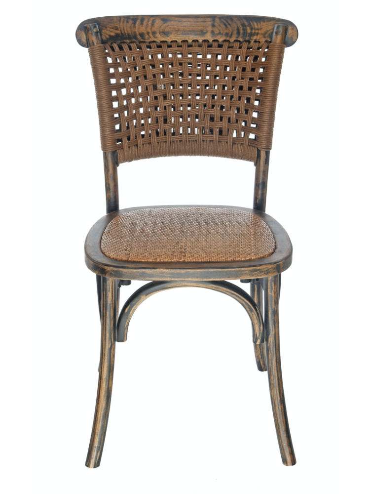 Chaise Tressée Cassidy Brown Antique |  - Chaises