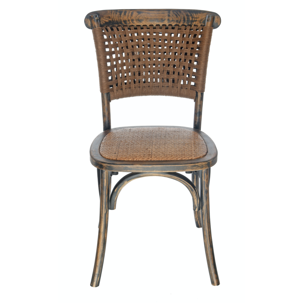 Chaise Tressée Cassidy Brown Antique |  - Chaises