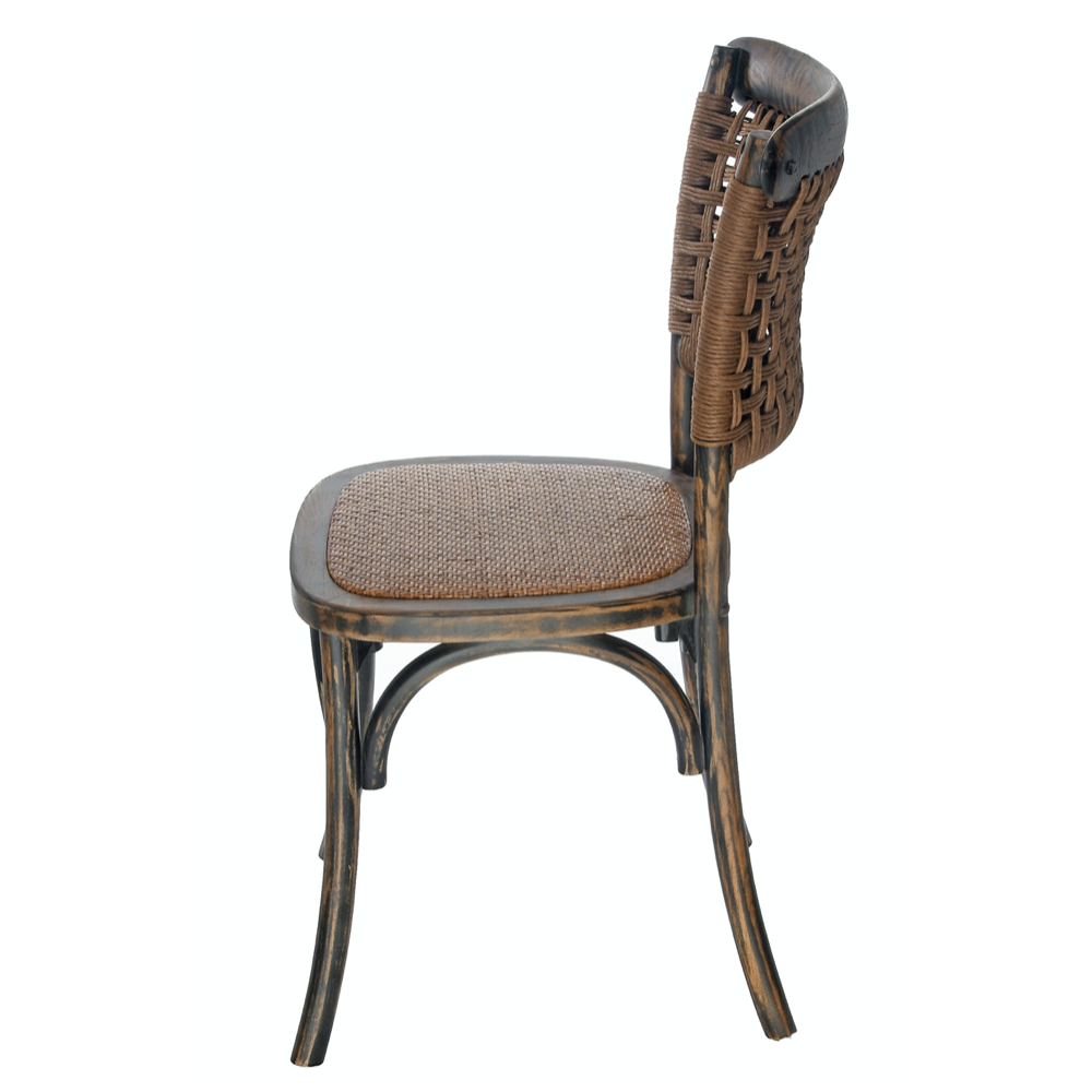Chaise Tressée Cassidy Brown Antique |  - Chaises